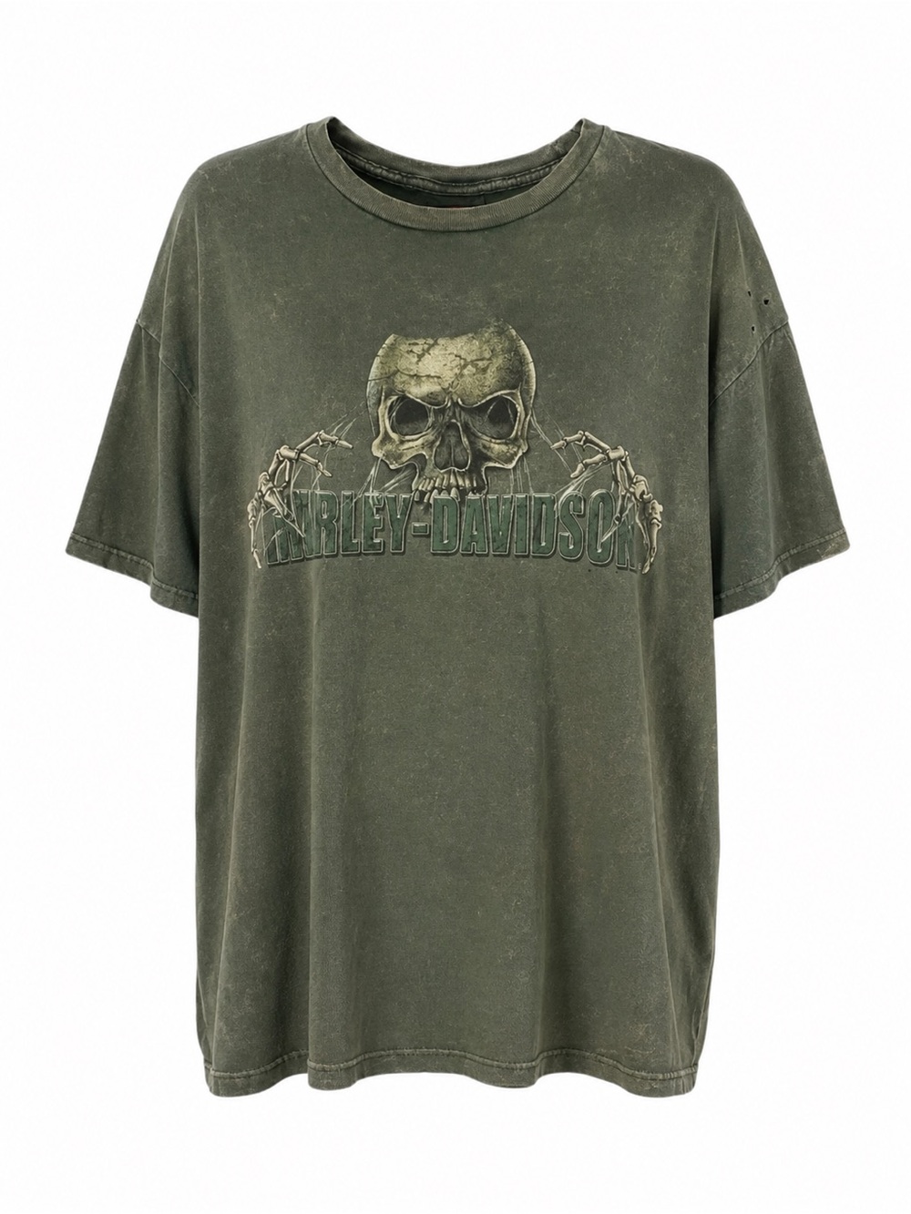 Vintage Harley-Davidson Black‎ Hills Skull Graphic Tee Distressed XL